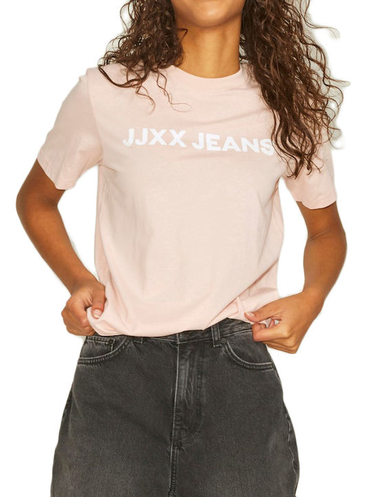 Jack & Jones Γυναικείο T-shirt Powder Pink με Στάμπα
