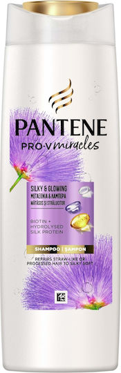 Pantene Silk & Glowing Shampoos Reconstruction/Nourishment & Smoothing for All Hair Types 300ml