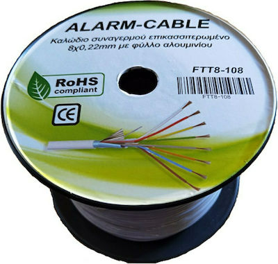 Alarm Cable with Diameter 8x0.22mm² 100m