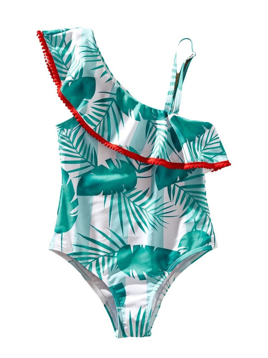 Children's Swimsuit Ruffled - Green