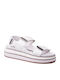 Paxton Women's Flat Sandals Sporty in White Color