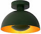 Lucide Lightning Siemon Ceiling Mount Light 25cm Green with Socket E27