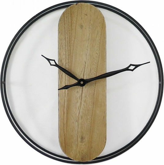 Zaros Urban Ρολόι Τοίχου Μεταλλικό Μαύρο Ø41cm