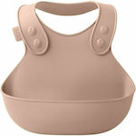 Bibs Overall Waterproof Bib Silicone with Button & Pocket Blush 4000244