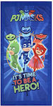 Prosop de plajă pentru copii PJ Masks 70x140cm albastru