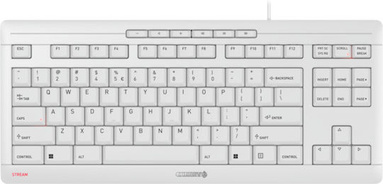 Cherry Stream Keyboard TKL Nur Tastatur Englisch US Weiß