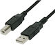 FT Electronics USB 2.0 Кабел USB-A мъжки - USB-B мъжки Черен 1.5м FTT16-601
