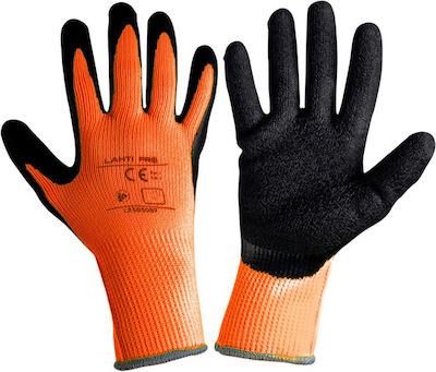 Lahti Pro L2508 Arbeitshandschuhe Kältebeständig Orange Latex/Polyester L250810K