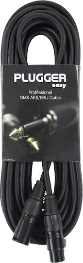 Plugger Cable XLR male - XLR female Μαύρο 10m (DK-PLG00026)