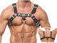 Leather Body Leather Chain Harness III Black