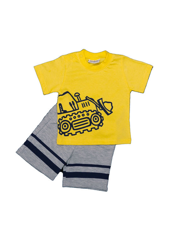 Trax Kids Set with Shorts Summer 2pcs Yellow