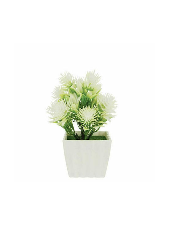 Marhome Τεχνητό Φυτό σε Γλάστρα Λευκό 15cm