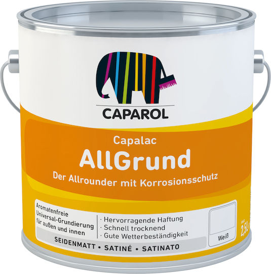 Caparol Capalac AllGrund Αστάρι Λευκό Κατάλληλο για Μέταλλο 0.375lt