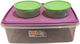 Viomes Lunch Box Plastic Multicolour 8000ml 3pcs