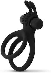 Easytoys Share Ring Double Vibrating with Rabbit Ears Black