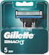 Gillette Mach3 Replacement Heads with 3 Blades & Lubricating Tape 5pcs
