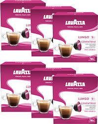 Lavazza Kapseln Espresso Lungo Kompatibel mit Maschine Dolce Gusto 96Mützen