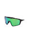 Cebe Asphalt Sunglasses with Black Matte Plastic Frame and Green Mirror Lens CBS209