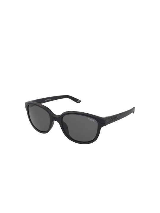 Cebe Phoenix Sunglasses with Black Shiny Matte Plastic Frame and Black Polarized Lens CBS139