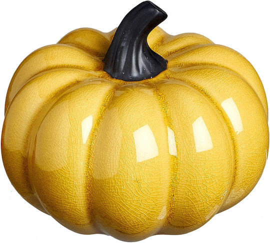 JK Home Decoration Декоративен Тиква от Керамичен Материал Yellow 13x13x13см 1бр JK Home Decoration Декоративен Тиква от Керамичен Материал Yellow 13x13x13см 1бр