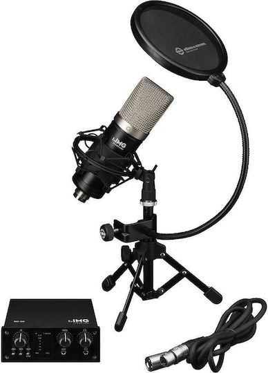 IMG Stageline PODCASTER-1 Bundle Σετ Πυκνωτικό Μικρόφωνο XLR / USB Επιτραπέζιο, Shock Mounted για Studio