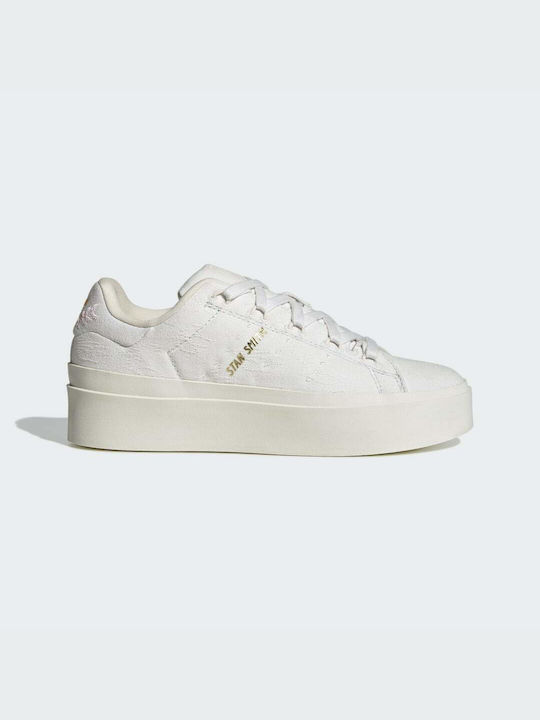Adidas Stan Smith Bonega Γυναικεία Flatforms Sneakers Crystal White / Worn White / Off White