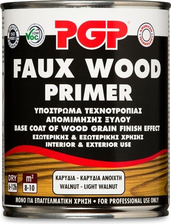 PGP Faux Wood Primer Υπόστρωμα Κόκκινο Κατάλληλο για Ξύλο 0.75lt