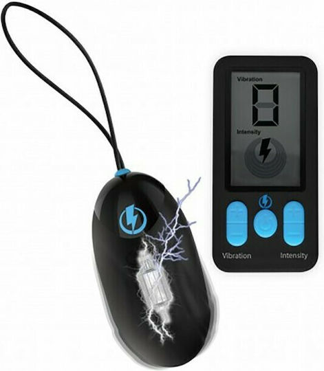 XR Zeus E-Stim Pro for Electro-stimulation Silicone Vibrating Egg with Remote Control Black