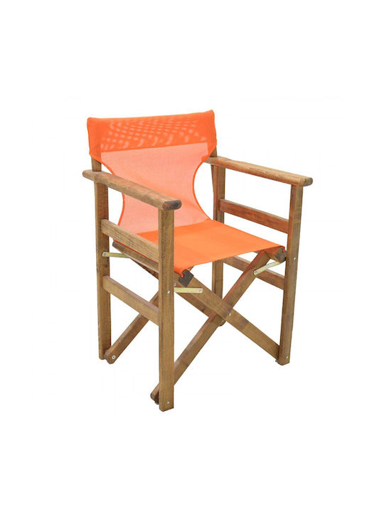 Director's Chair Wooden Sunset Walnut / Orange 1pcs 60x51x86cm.