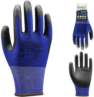 Cresman Supergrip Arbeitshandschuhe Blau Nitril/Polyester 07944 60gr