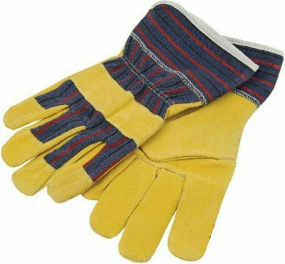 Grasher Safety Glofe Leather-Cotton Garden Yellow