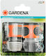 Gardena 18279-20 Quick Connector Water Pipe for Hose 1/2" & 5/8" Orange
