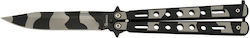 Martinez Albainox Urban Camo Butterfly Knife with Blade made of Stainless Steel in Sheath