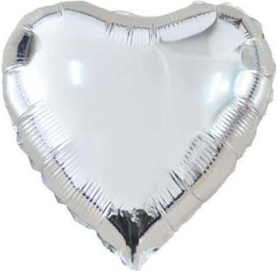 Balloon Foil Jumbo Valentine's Day Heart Silver 91cm