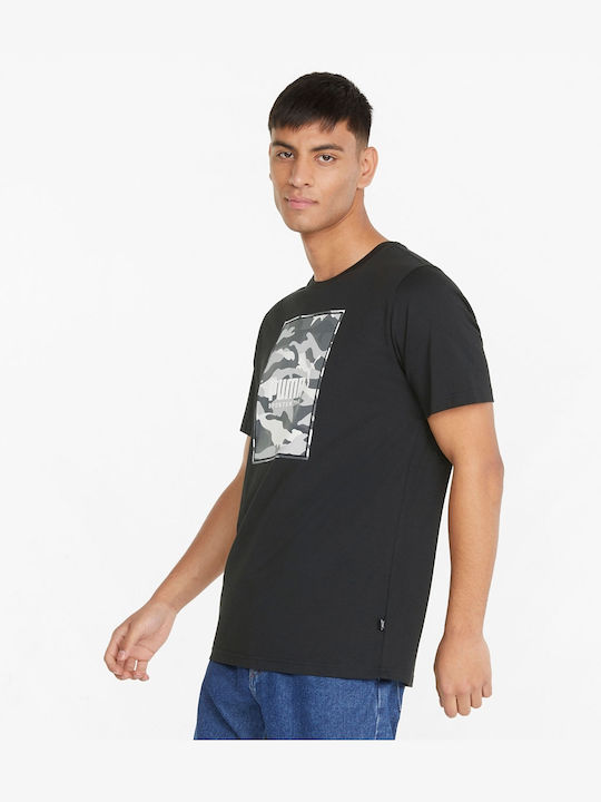 Puma Box T-shirt Bărbătesc cu Mânecă Scurtă Negru