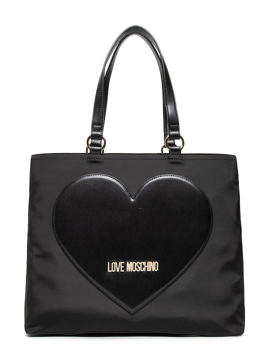 Moschino Γυναικεία Τσάντα Shopper 'Ωμου σε Μαύρο χρώμα
