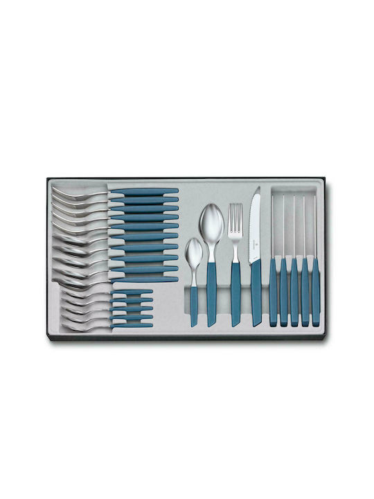 Victorinox Swiss Modern Σετ Μαχαιροπίρουνα Μπλε 24τμχ