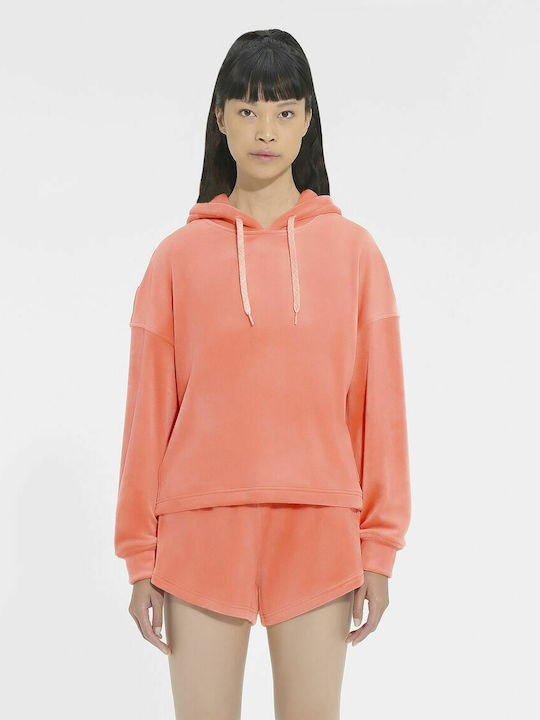 Ugg Australia Belden Women's Hooded Velvet Sweatshirt Salmon Pink