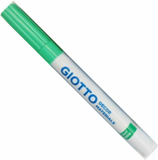 Giotto Decor Materials Μαρκαδόρος Πράσινος για Ξύλο, Γυαλί και Δέρμα Λαχανί