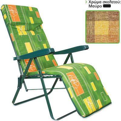 Escape Lounger-Armchair Beach with Recline 6 Slots Green