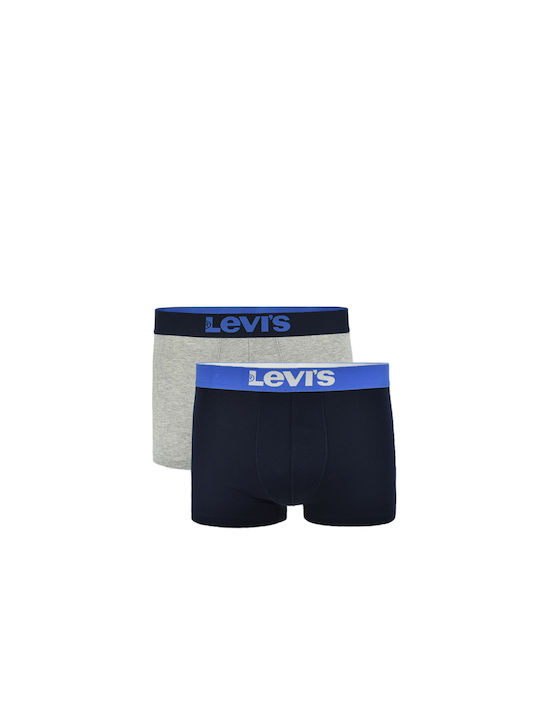 Levi's Ανδρικά Μποξεράκια Grey / Navy Blue 2Pack