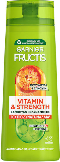 Garnier Fructis Vitamin & Strength Σαμπουάν κατά της Τριχόπτωσης για Εύθραυστα Μαλλιά 400ml