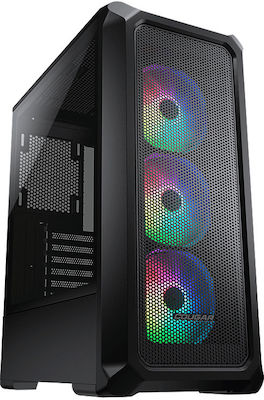 Cougar Archon 2 Mesh RGB Gaming Midi Tower Κουτί Υπολογιστή με Πλαϊνό Παράθυρο Black