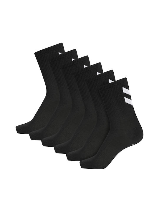 Hummel Chevron Αθλητικές Κάλτσες Μαύρες 6 Ζεύγη