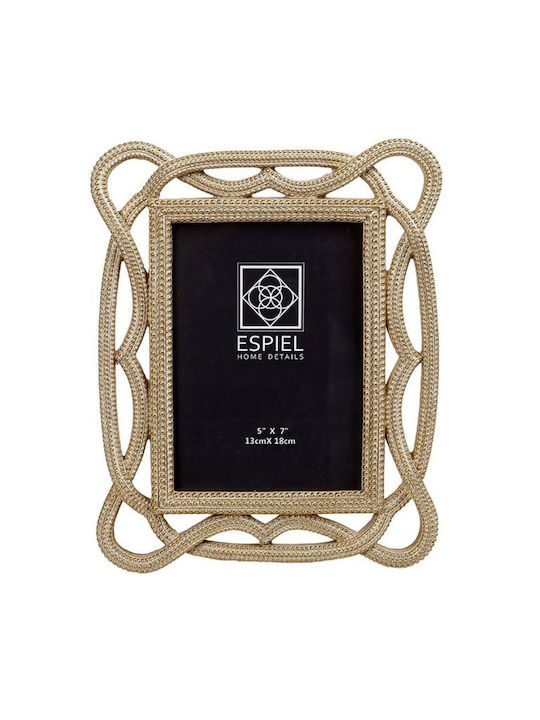 Espiel Κορνίζα Πολυρητίνης Χρυσό 10x15