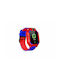 Kids Smartwatch with Rubber/Plastic Strap Red