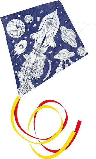 Gunther Rhombus Kite Paint Your Universe Fabric with Tail, Twine & Storage Bag 69x69cm 1pcs