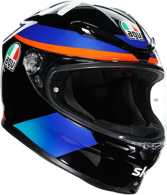 AGV K6 Marini Sky Racing Team 2021 Replica Κράνος Μηχανής Full Face 1220gr με Pinlock