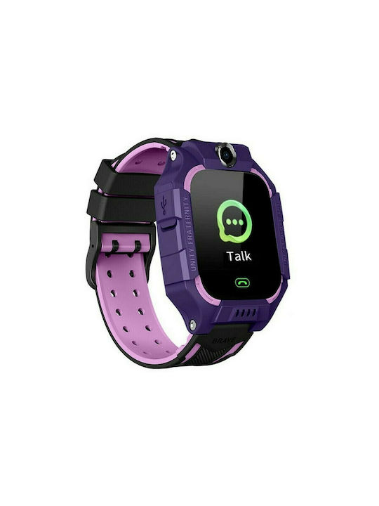 Plus Kinder Smartwatch mit GPS und Kautschuk/Plastik Armband Lila