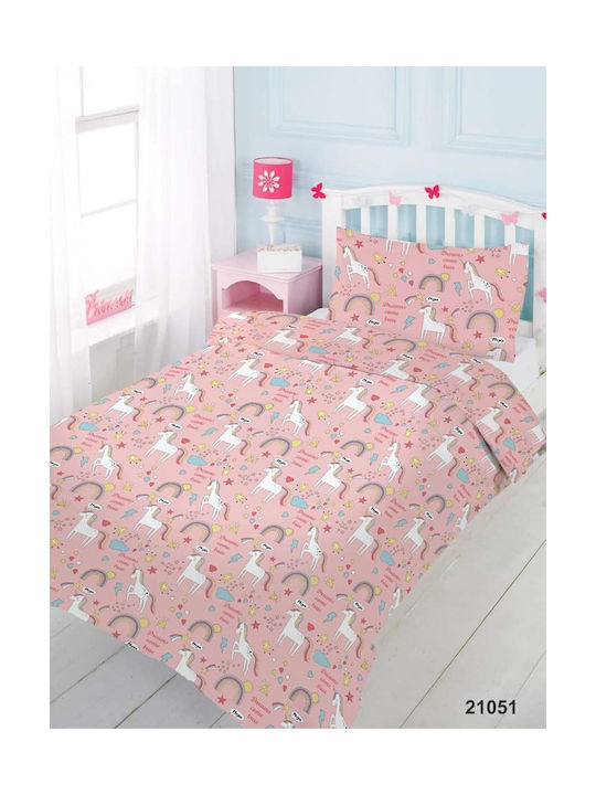 Marwa Παιδικό Πάπλωμα Μονό Unicorn 161502477 Ροζ 160x240εκ. Marwa Παιδικό Πάπλωμα Μονό Unicorn 161502477 Ροζ 160x240εκ.